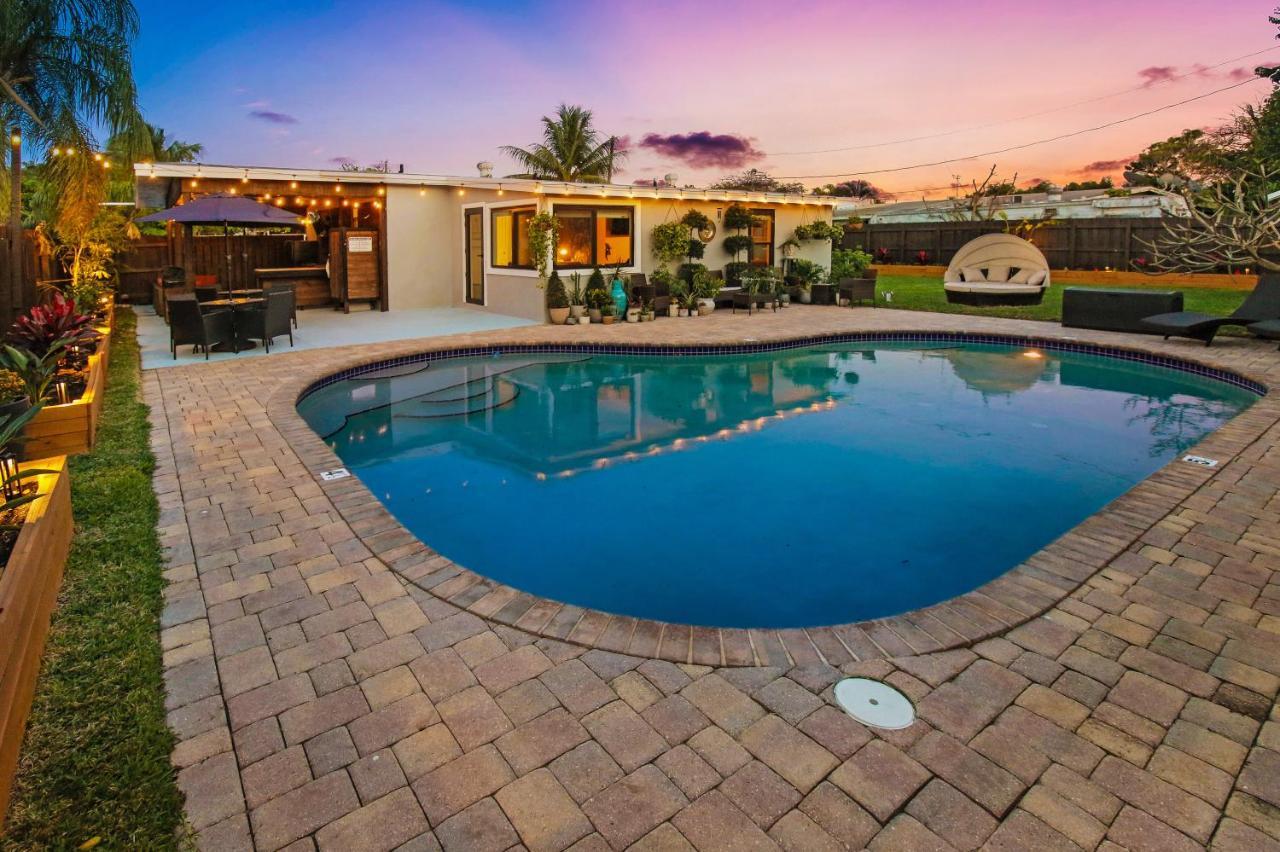 Private Heated Pool Oasis Pet-Friendly Retreat Short Or Long Stays Sleeps 2-8 Ppl Pompano Beach Buitenkant foto